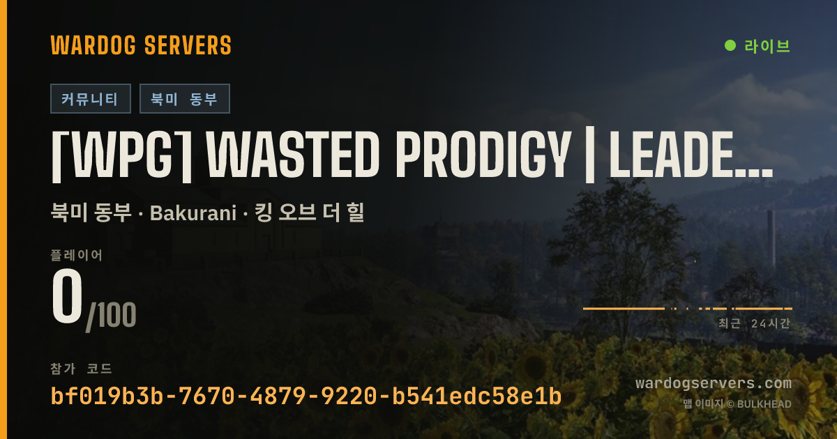 [WPG] WASTED PRODIGY | LEADERBOARDS | COMMUNITY APP | WDT-W4FSNE 실시간 상태 배너