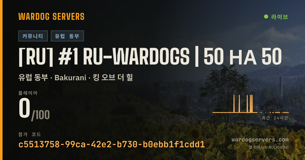 [RU] #1 ru-wardogs | 50 на 50 실시간 상태 배너