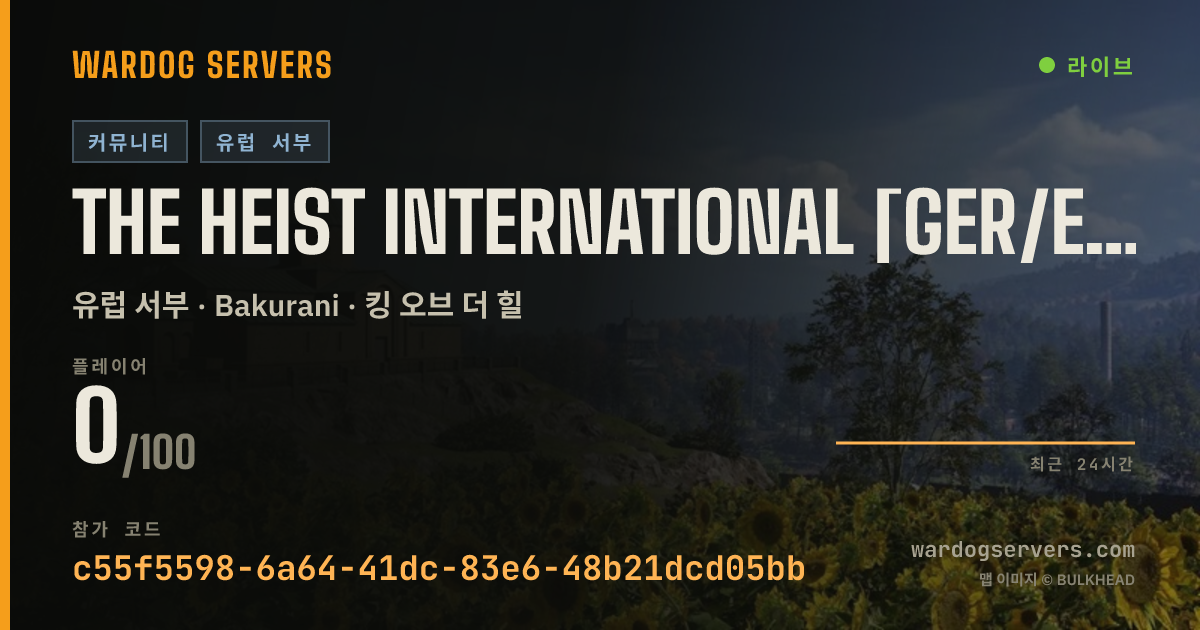 The Heist International [GER/ENG] - Active Admins 실시간 상태 배너