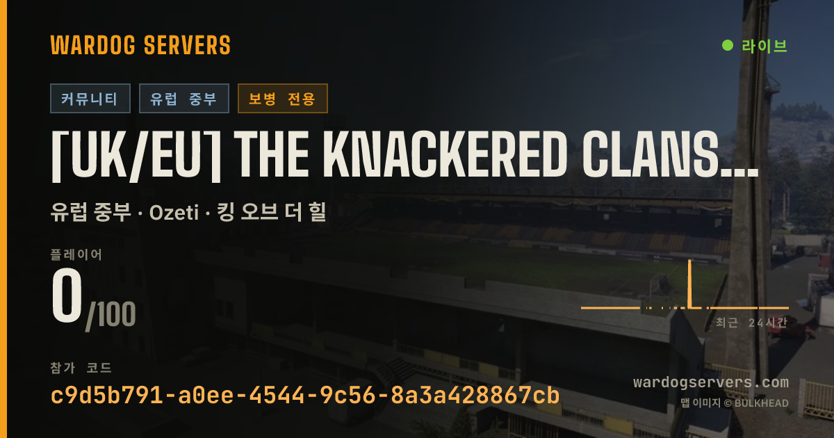 [UK/EU] THE KNACKERED CLANSMAN • INFANTRY ONLY / NO HELI GL • NO 실시간 상태 배너