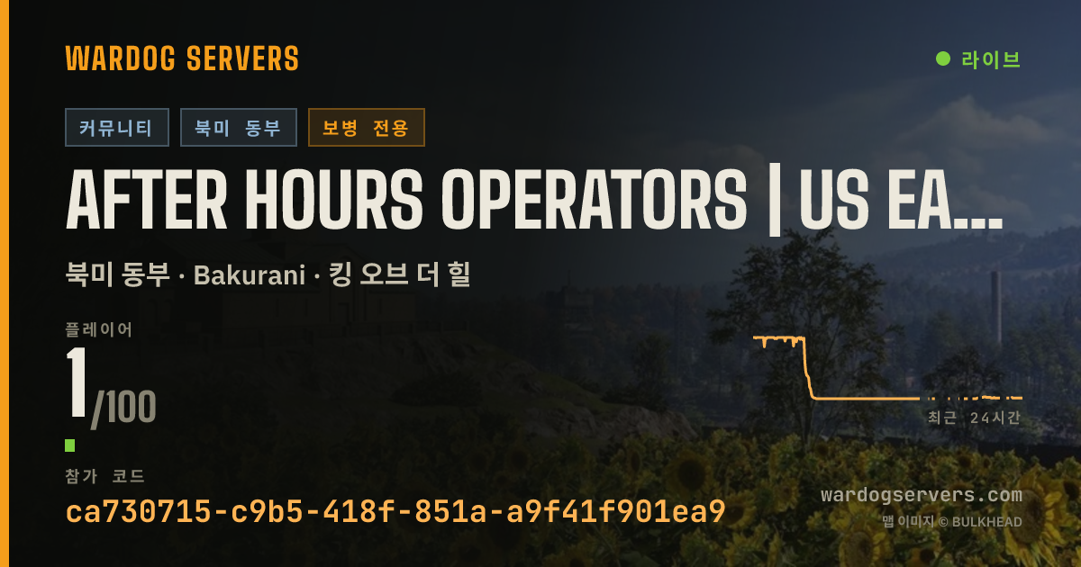 AFTER HOURS OPERATORS | US EAST | All Maps | DISCORD.GG/AHO 실시간 상태 배너