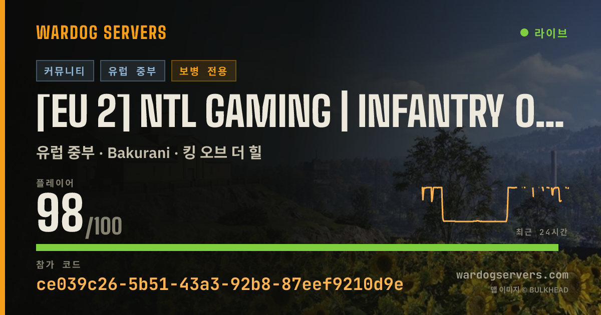 [EU 2] NTL Gaming | Infantry Only | discord.gg/NTLGaming 실시간 상태 배너