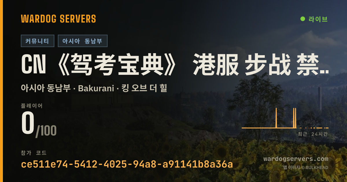 CN《驾考宝典》 港服 步战 禁武装载具 AA 迫击炮 密集阵 榴弹 FAL 机枪 狙/连狙 禁跳边 反作弊BOT载入 실시간 상태 배너