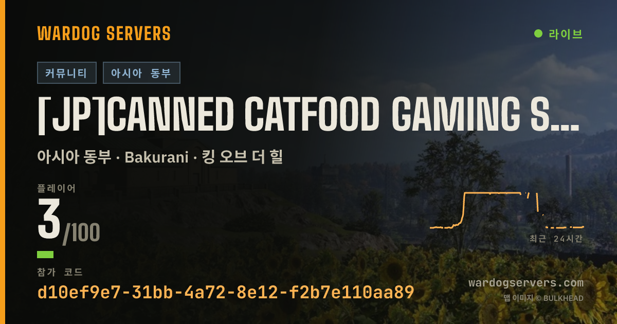 [JP]Canned Catfood Gaming Server[日本] 실시간 상태 배너
