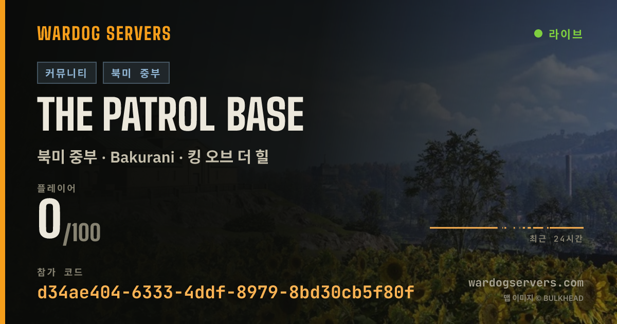 The Patrol Base 실시간 상태 배너