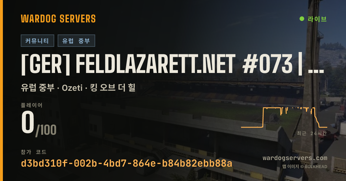 [GER] Feldlazarett.net #073 | Only-Newbies | KD-Limit | 6-88-37 실시간 상태 배너