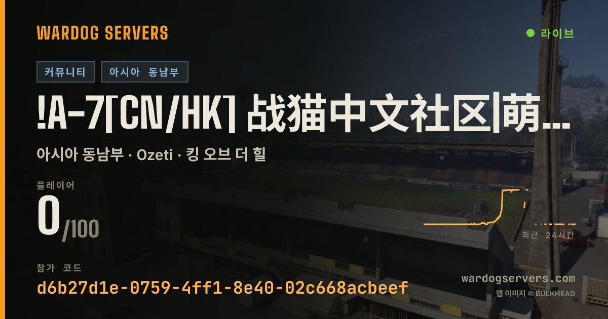 !A-7[CN/HK] 战猫中文社区|萌新保护|萌新步战 限制KD |Q953273555 실시간 상태 배너
