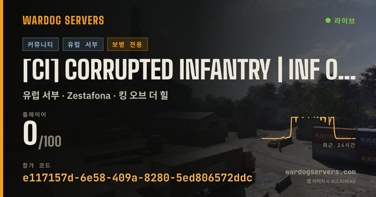 [CI] Corrupted Infantry | Inf Only #2 |No Heli/GL| discord.gg/ci 실시간 상태 배너