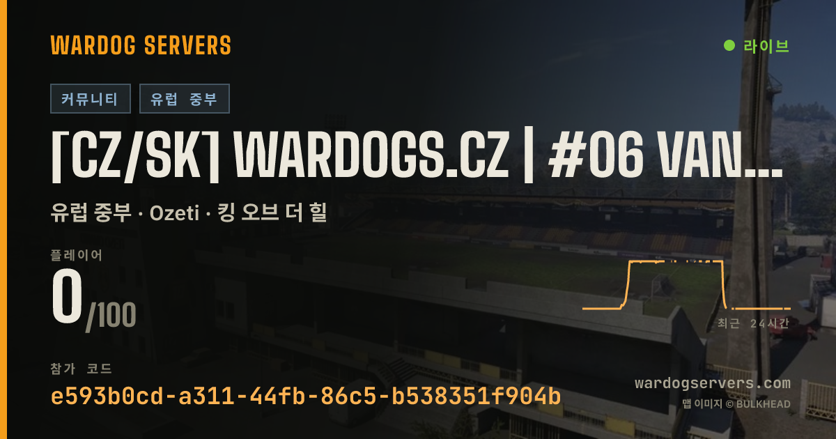 [CZ/SK] WARDOGS.CZ | #06 VANILLA | discord.gg/wardogsczsk 실시간 상태 배너