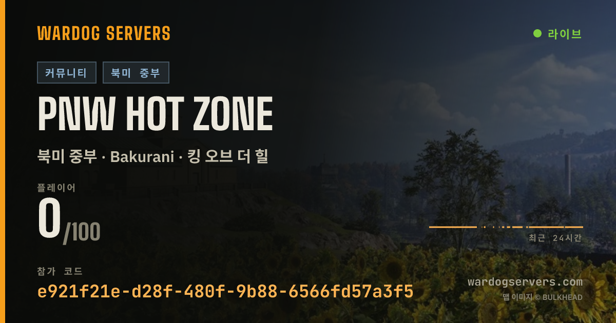 PNW HOT ZONE 실시간 상태 배너