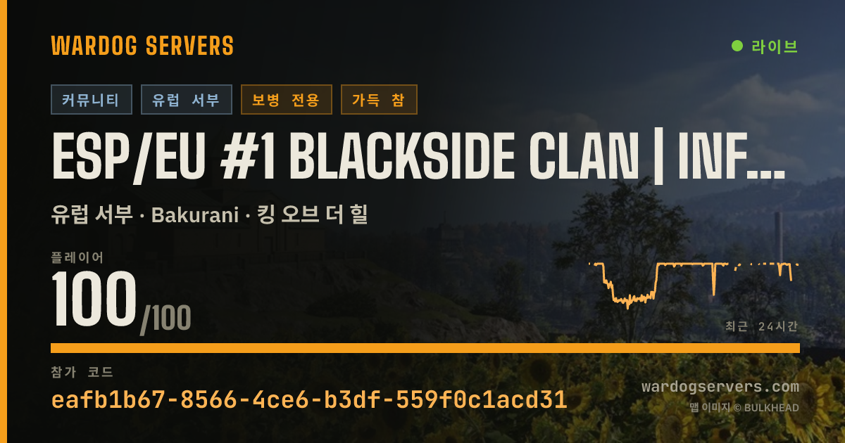 ESP/EU #1 BLACKSIDE CLAN | NO MGL GRENADE LAUNCHER 실시간 상태 배너