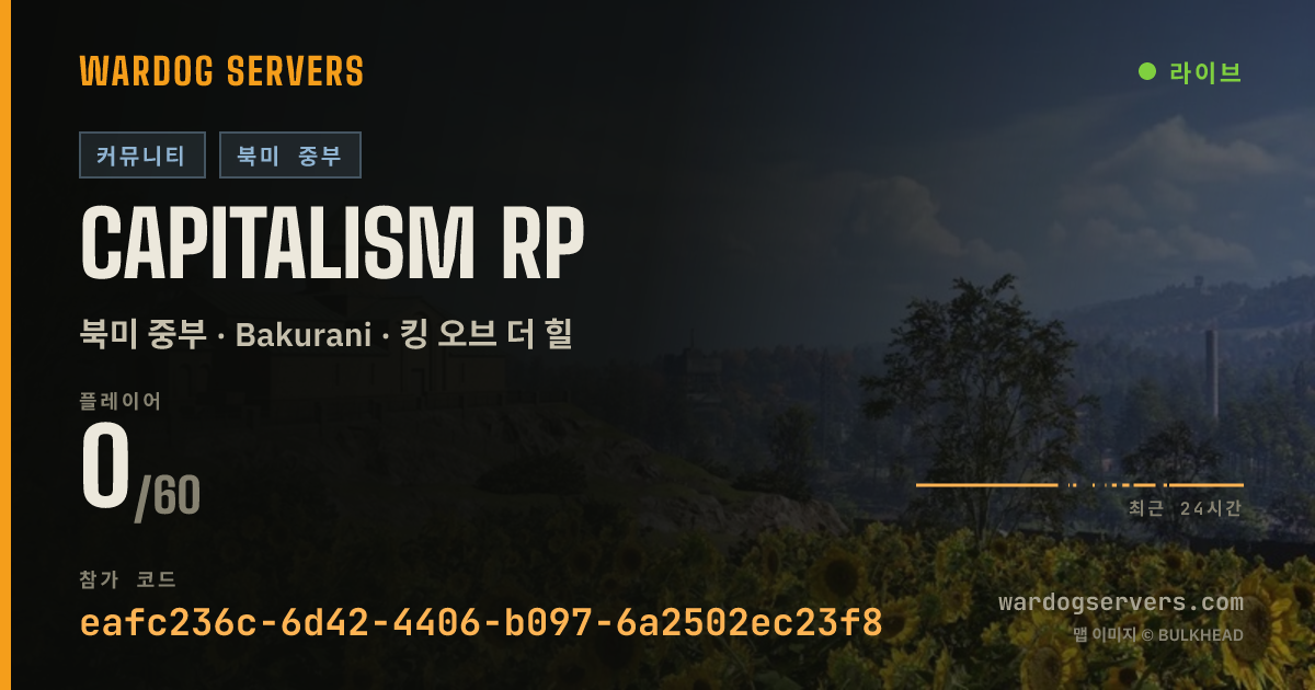 Capitalism RP 실시간 상태 배너