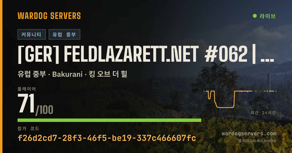 [GER] Feldlazarett.net #062 | Only-Newbies | 5-5-18 실시간 상태 배너