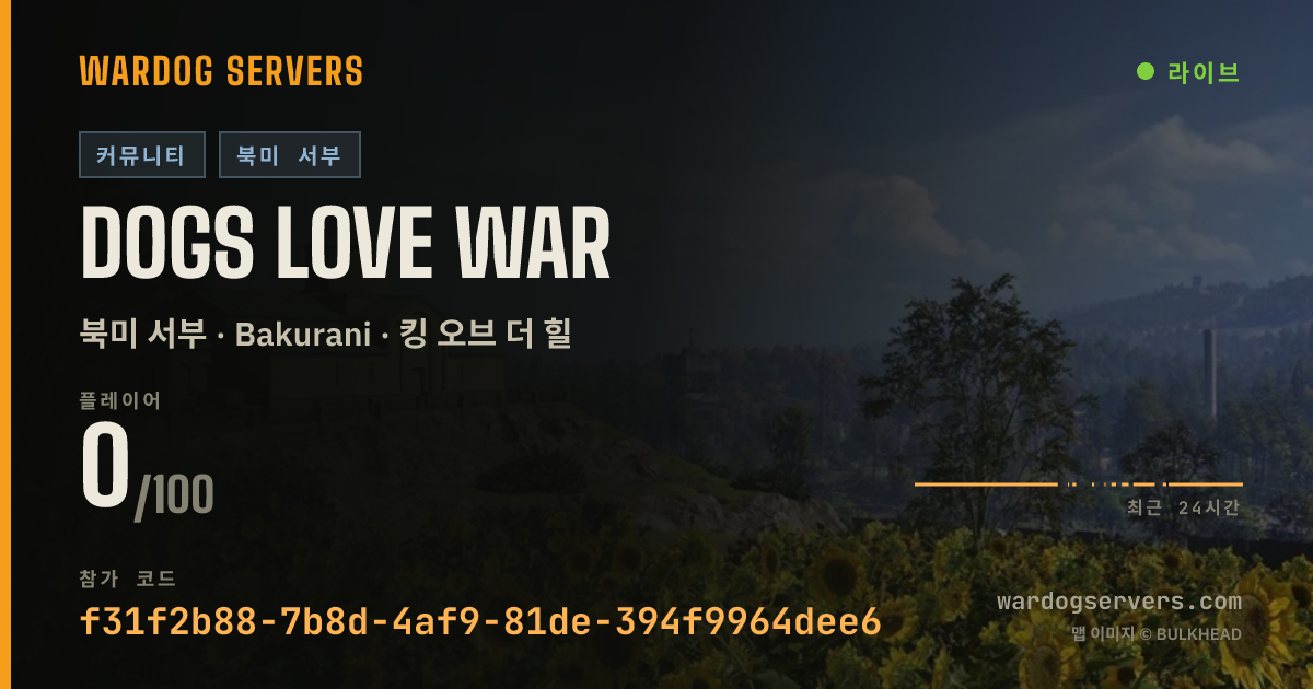 Dogs Love War 실시간 상태 배너