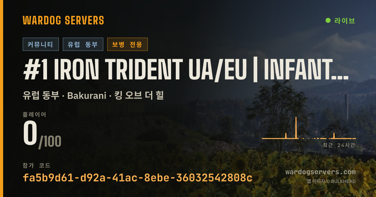 #1 Iron Trident UA/EU | INFANTRY [50V50] 실시간 상태 배너