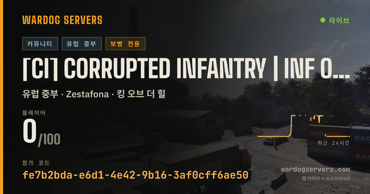 [CI] Corrupted Infantry | Inf Only #3 |No Heli/GL| discord.gg/ci 실시간 상태 배너