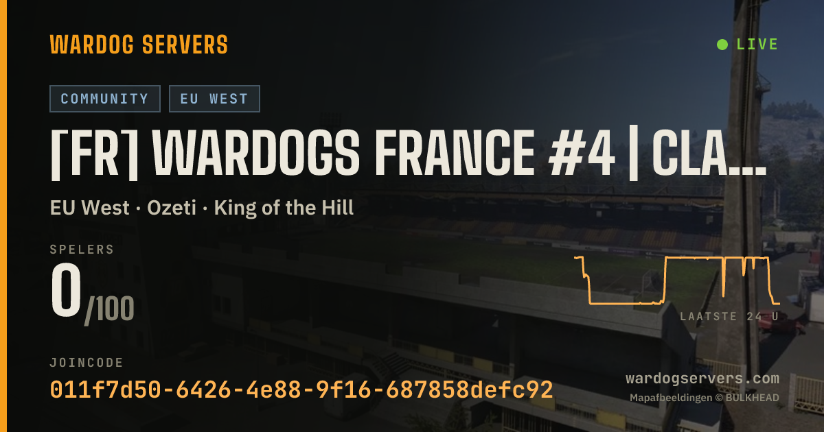 Live statusbanner voor [FR] WARDOGS FRANCE #4 | CLASSIQUE | discord.gg/wardogsfrance