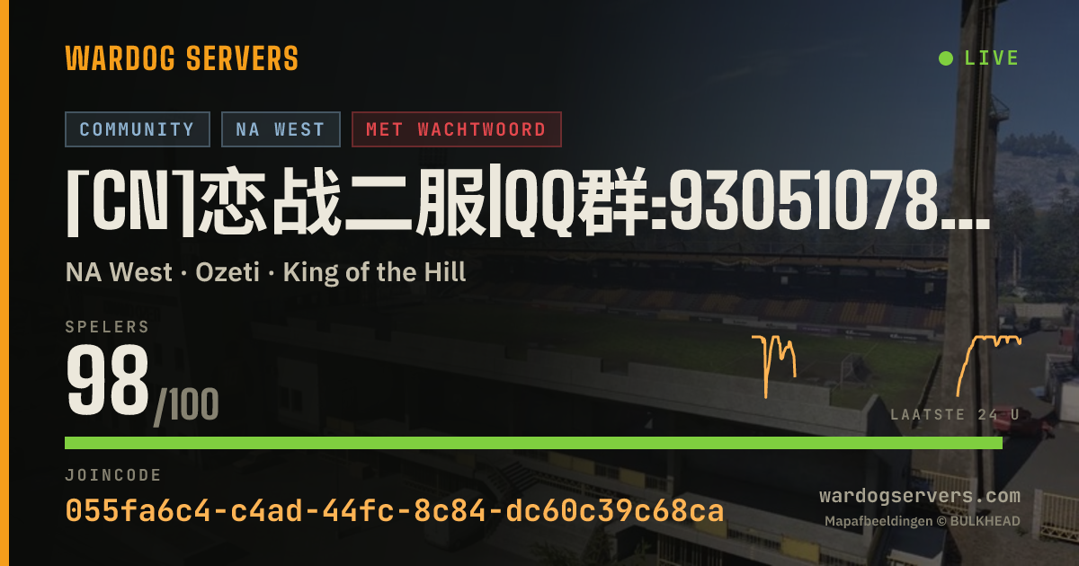 Live statusbanner voor [CN]恋战二服|QQ群:930510789|最高收益|全程黄圈|萌新散人