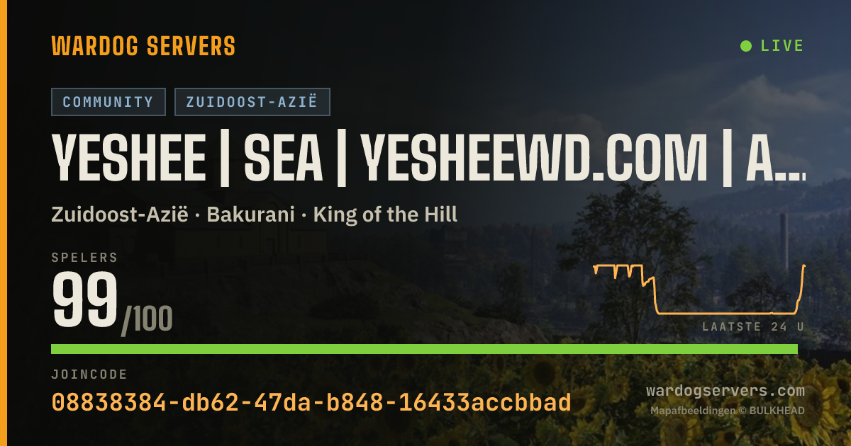 Live statusbanner voor YesHee | SEA | yesheewd.com | ACTIVE ADMIN