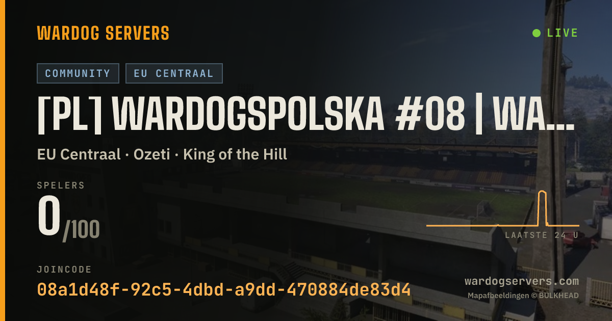 Live statusbanner voor [PL] WardogsPolska #08 | WARDOGSZONE.PL | RANKING
