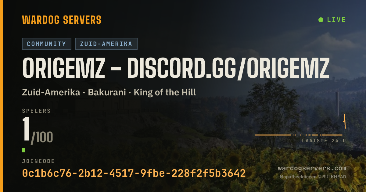 Live statusbanner voor OrigemZ - discord.gg/origemz