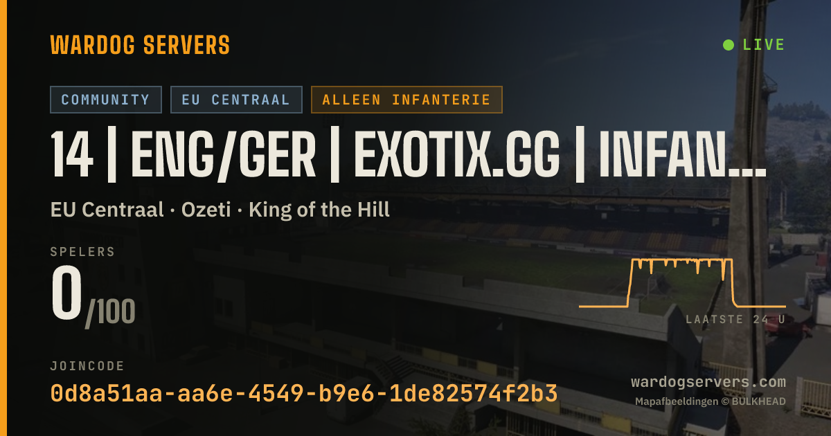Live statusbanner voor 14 | ENG/GER | EXOTIX.GG | INFANTRY | 00-00-00