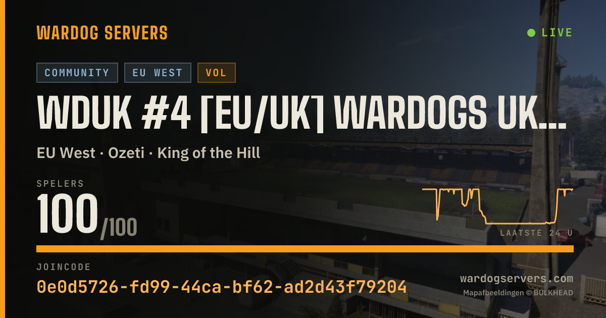 Live statusbanner voor WDUK #4 [EU/UK] WARDOGS UK Discord.gg/wardogsuk