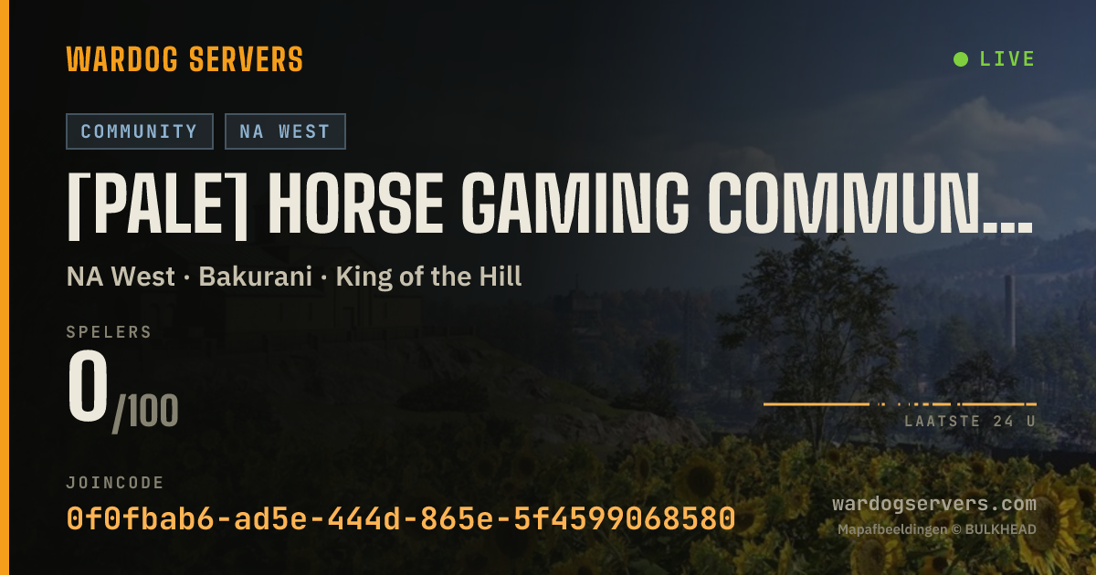 Live statusbanner voor [PALE] Horse Gaming Community - Welcome!