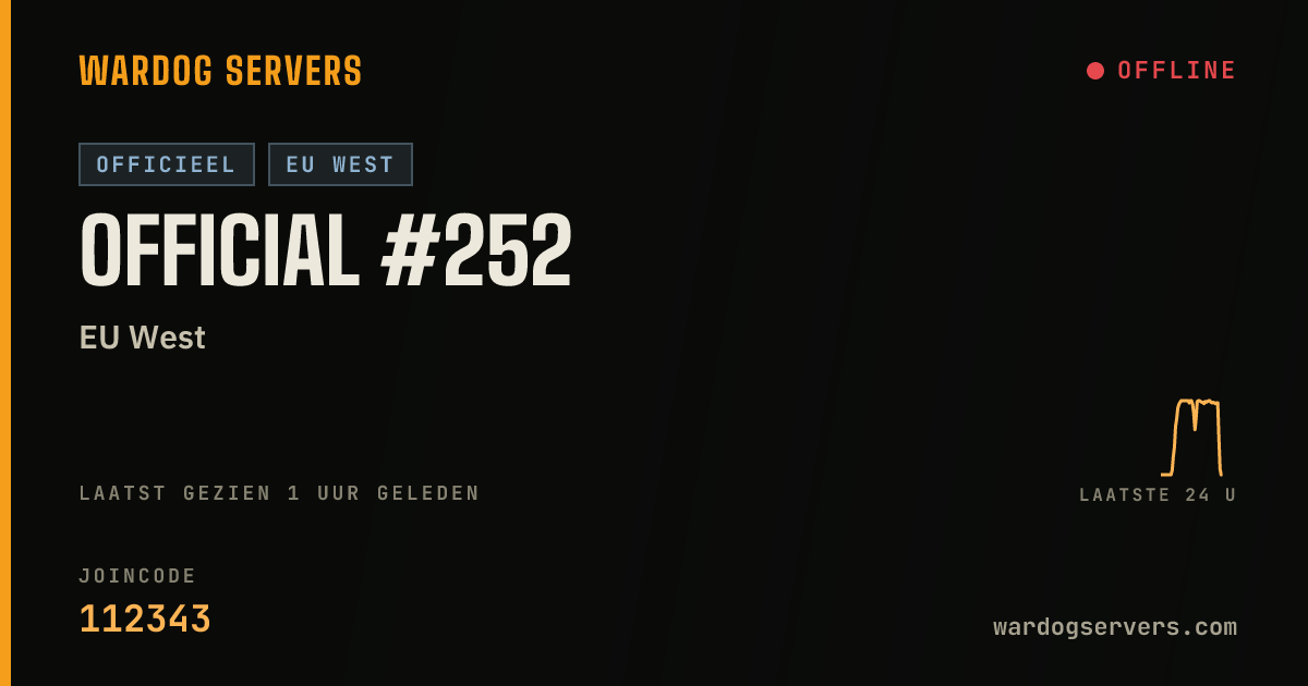 Live statusbanner voor Official #252