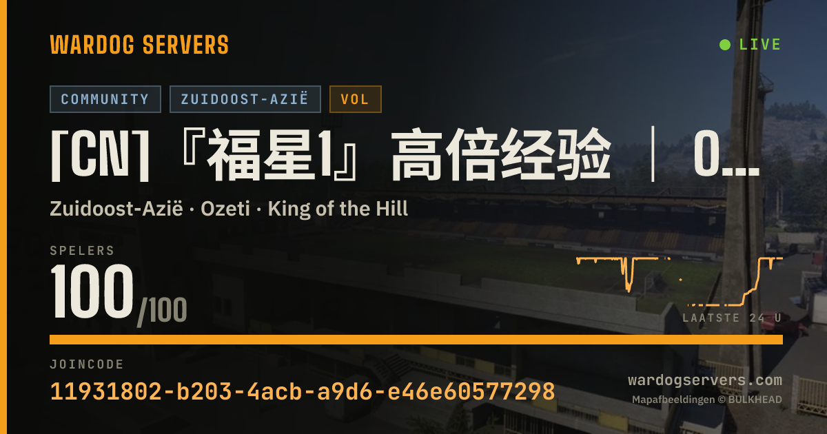 Live statusbanner voor [CN]『福星1』高倍经验 ｜ OP常在 ｜ 免排队群:234876077