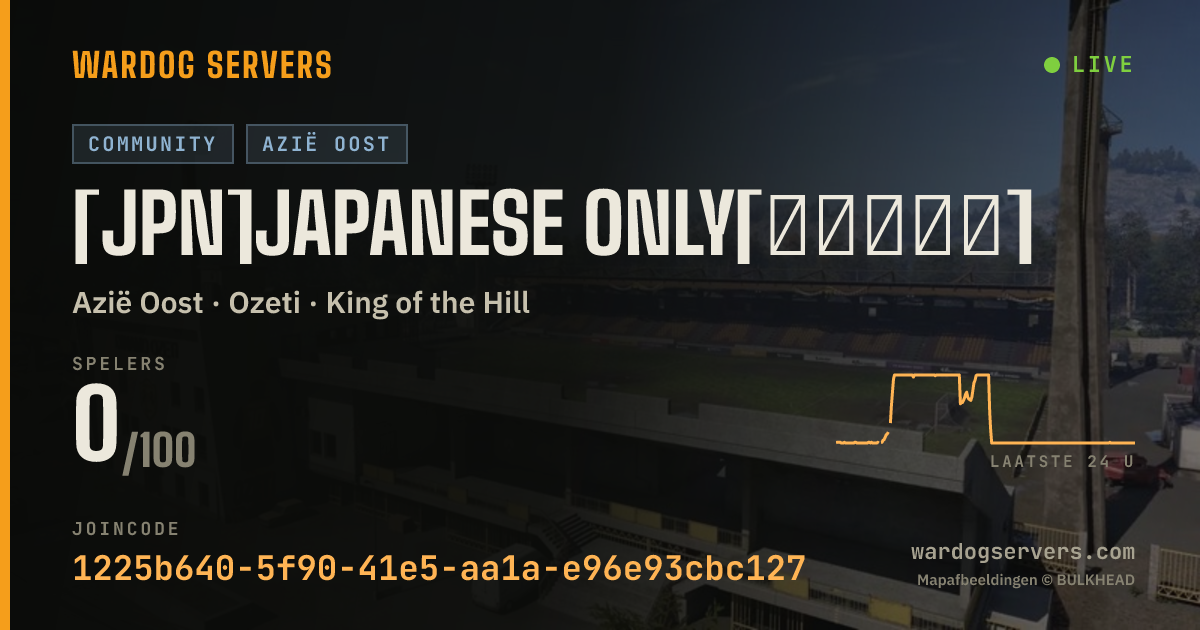 Live statusbanner voor [JPN]Japanese Only[日本人のみ]