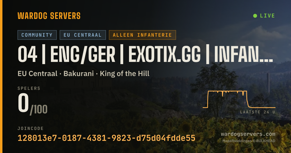 Live statusbanner voor 04 | ENG/GER | EXOTIX.GG | INFANTRY | 00-00-00