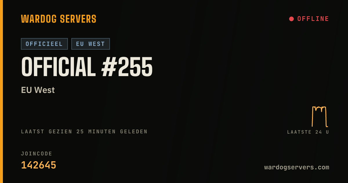 Live statusbanner voor Official #255
