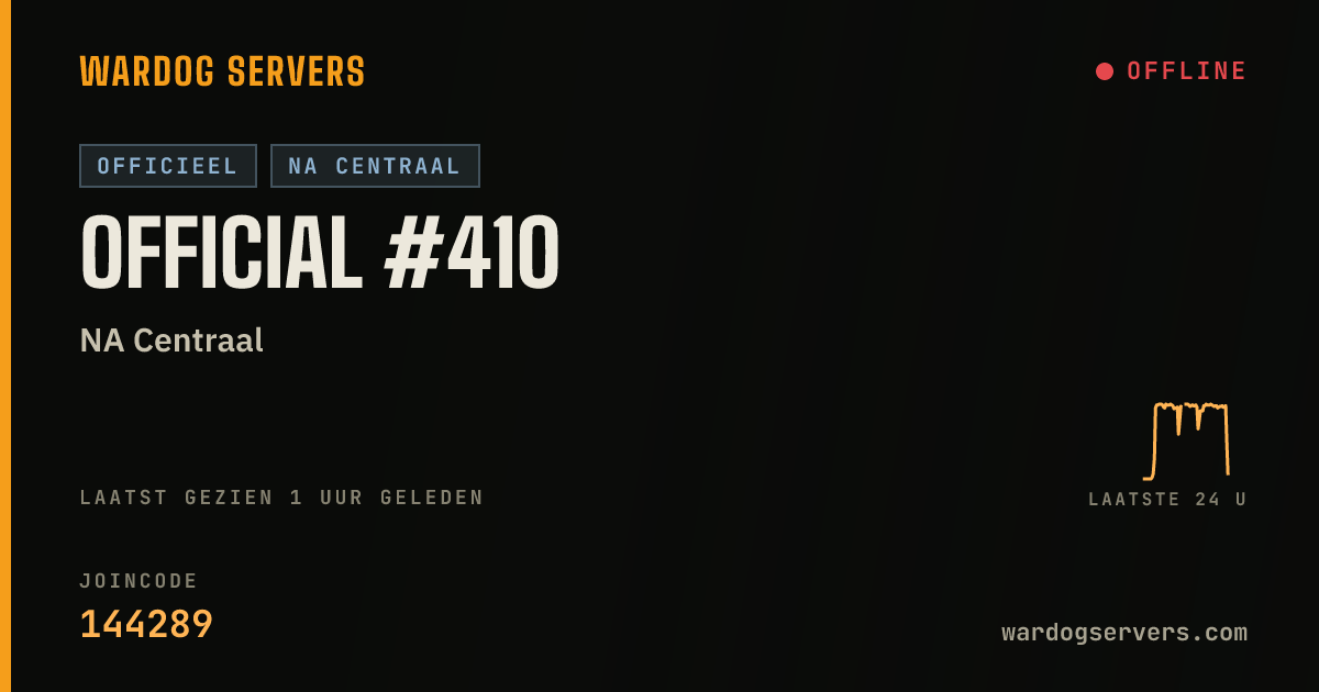 Live statusbanner voor Official #410