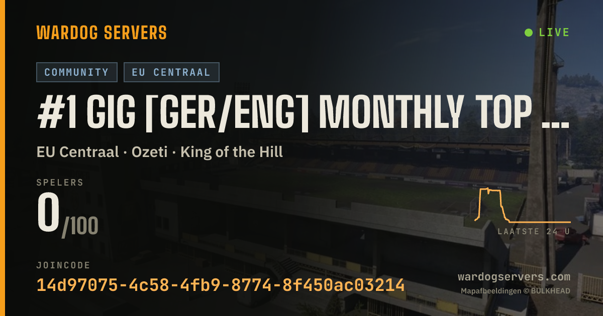 Live statusbanner voor #1 GIG [GER/ENG] Monthly Top 3 Kill Leader = Prize Money !!!