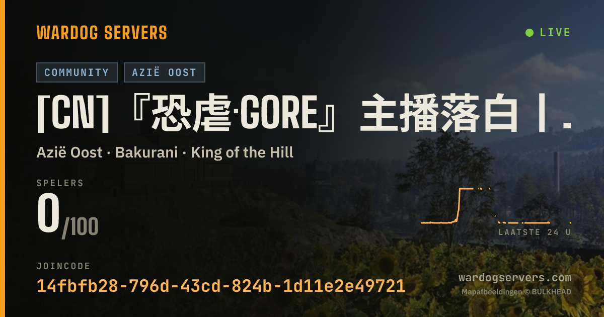 Live statusbanner voor [CN]『恐虐·GORE』主播落白丨高经验服丨管理全天在线丨免排队 Q群:285974752