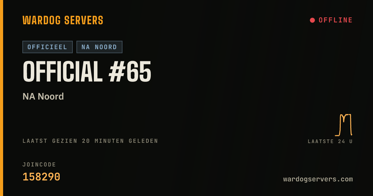 Live statusbanner voor Official #65