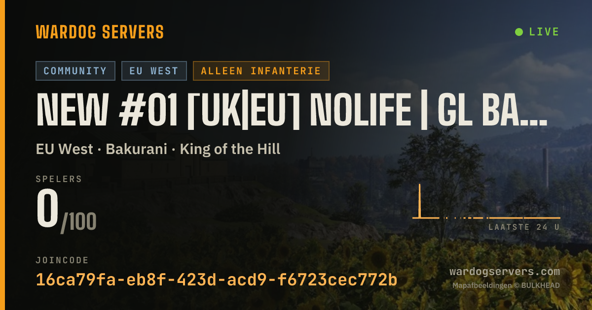Live statusbanner voor NEW #01 [UK|EU] NoLife | GL BANNED | Mode Rotation | CASH + CLAP