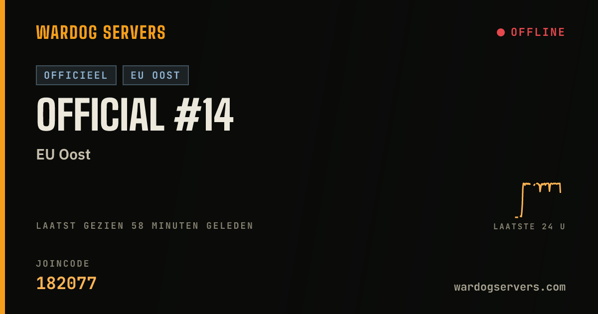 Live statusbanner voor Official #14
