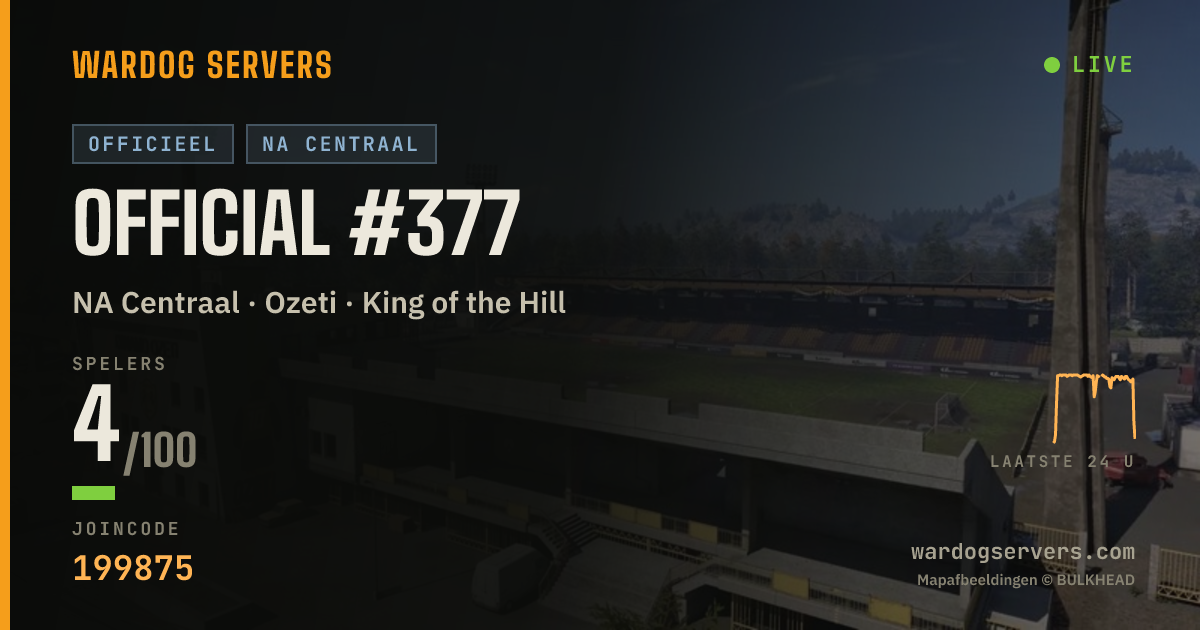 Live statusbanner voor Official #377