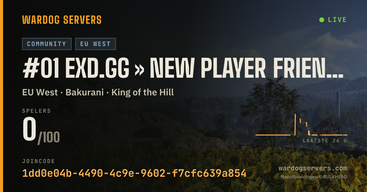 Live statusbanner voor #01 EXD.gg » New Player Friendly » All Maps | Discord.exd.gg