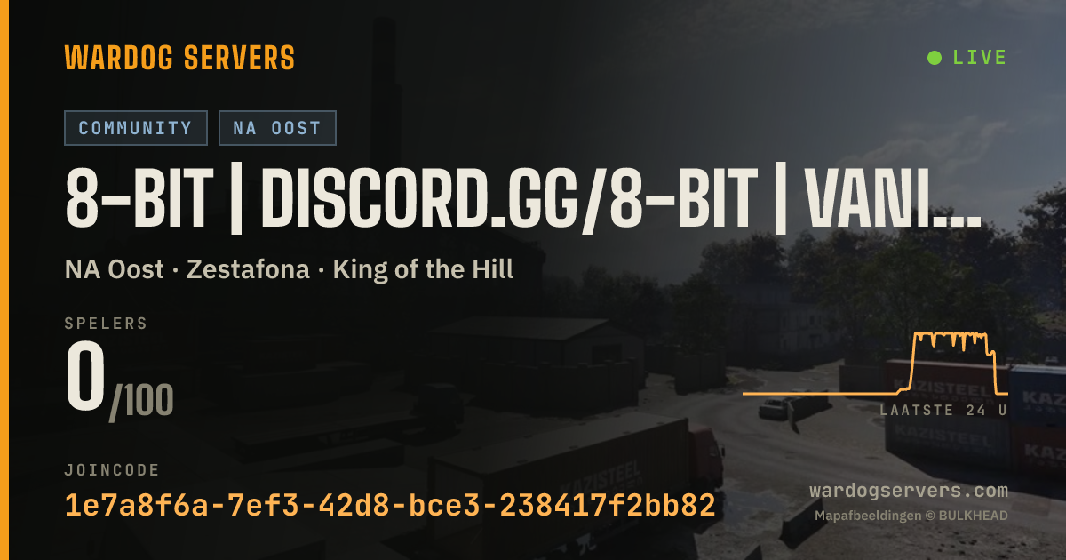 Live statusbanner voor 8-BIT | discord.gg/8-bit | Vanilla Mixed Modes