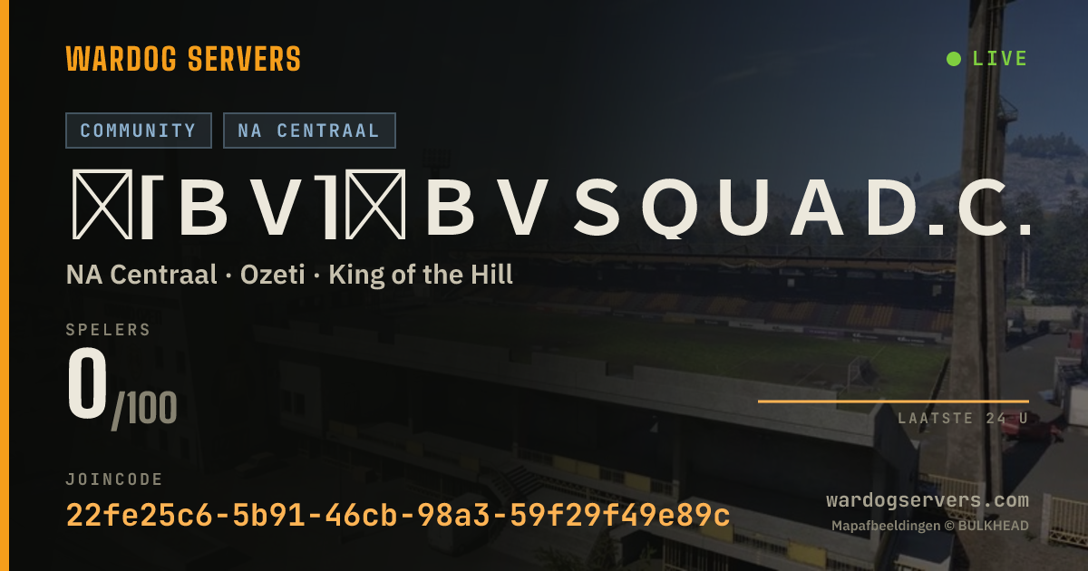 Live statusbanner voor ★[ＢＶ]★ＢＶＳＱＵＡＤ.ＣＯＭ★５０ｖ５０★ＢＯＯＳＴＥＤ