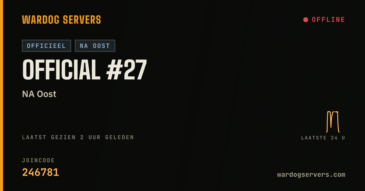 Live statusbanner voor Official #27