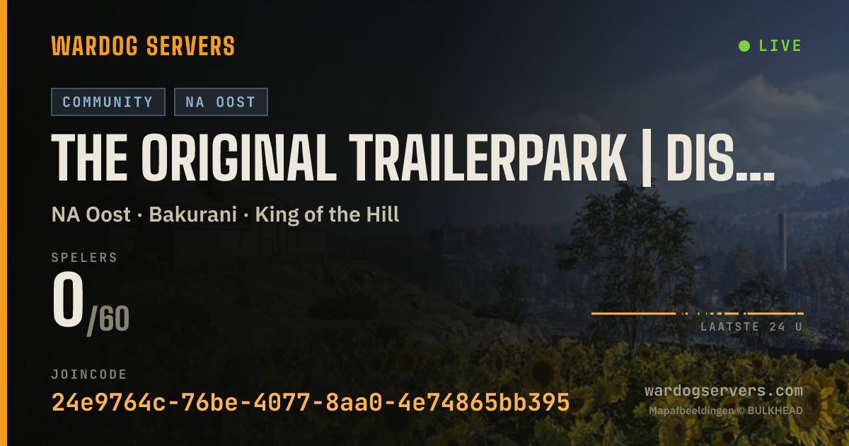 Live statusbanner voor The Original Trailerpark | discord.gg/DynspEPPv
