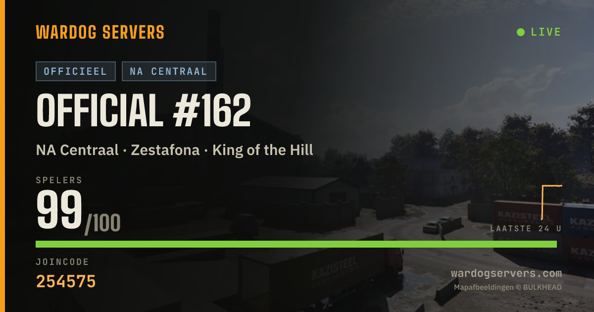 Live statusbanner voor Official #162