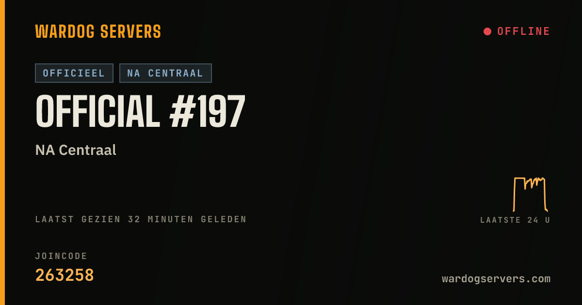 Live statusbanner voor Official #197