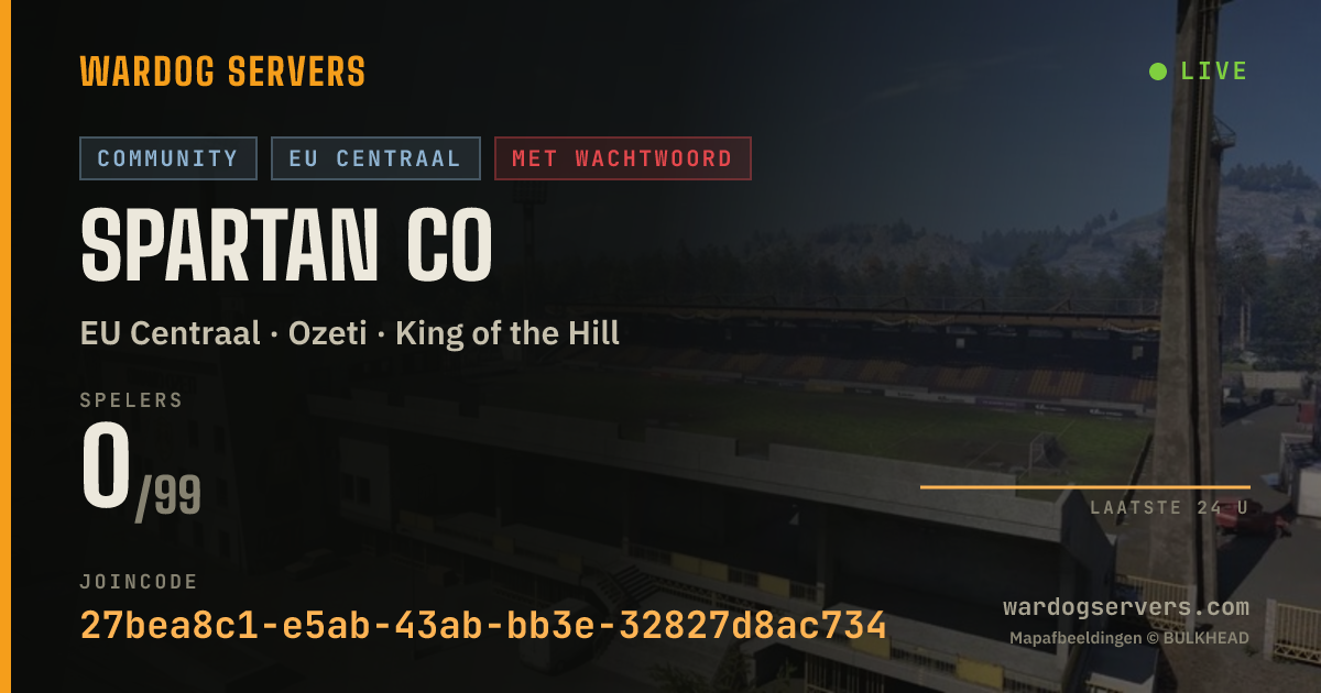 Live statusbanner voor Spartan Co