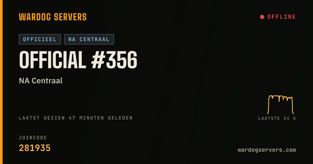 Live statusbanner voor Official #356