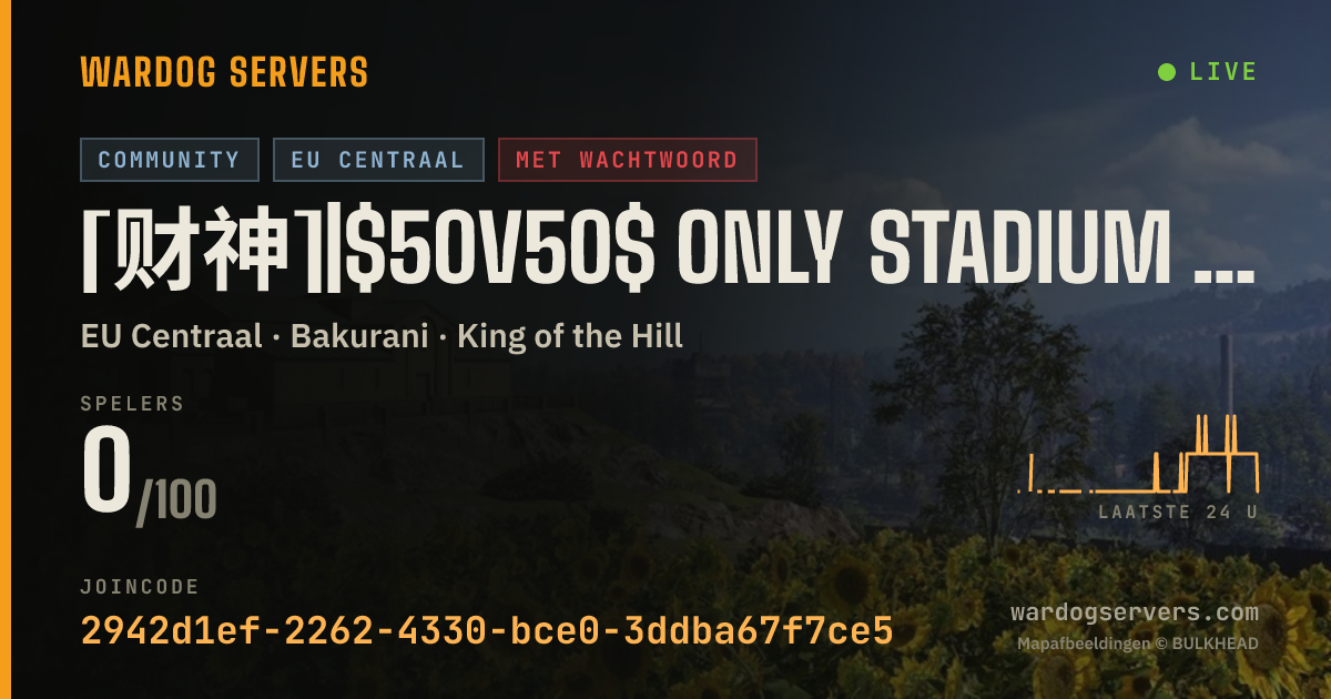 Live statusbanner voor [财神]|$50v50$ Only stadium shoot|password:112233